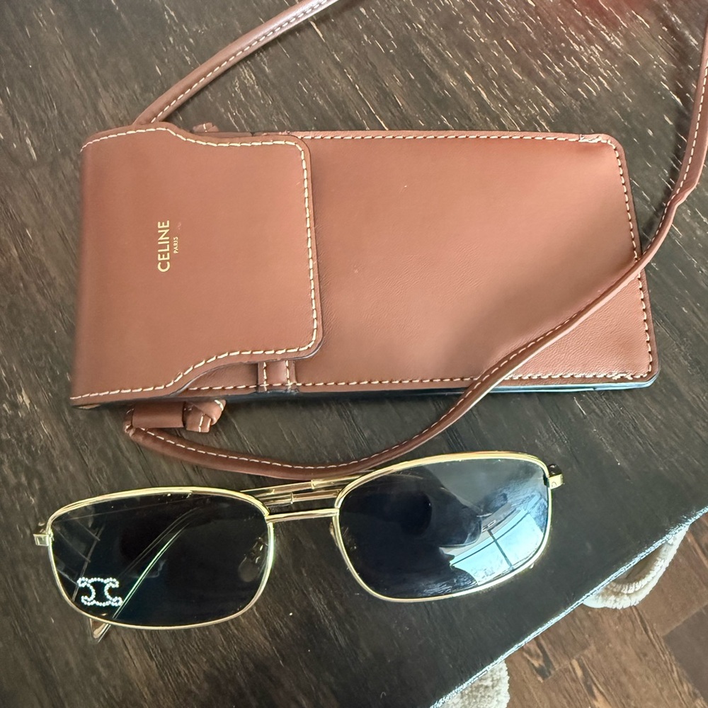 Celine Triomphe Glasses and leather case